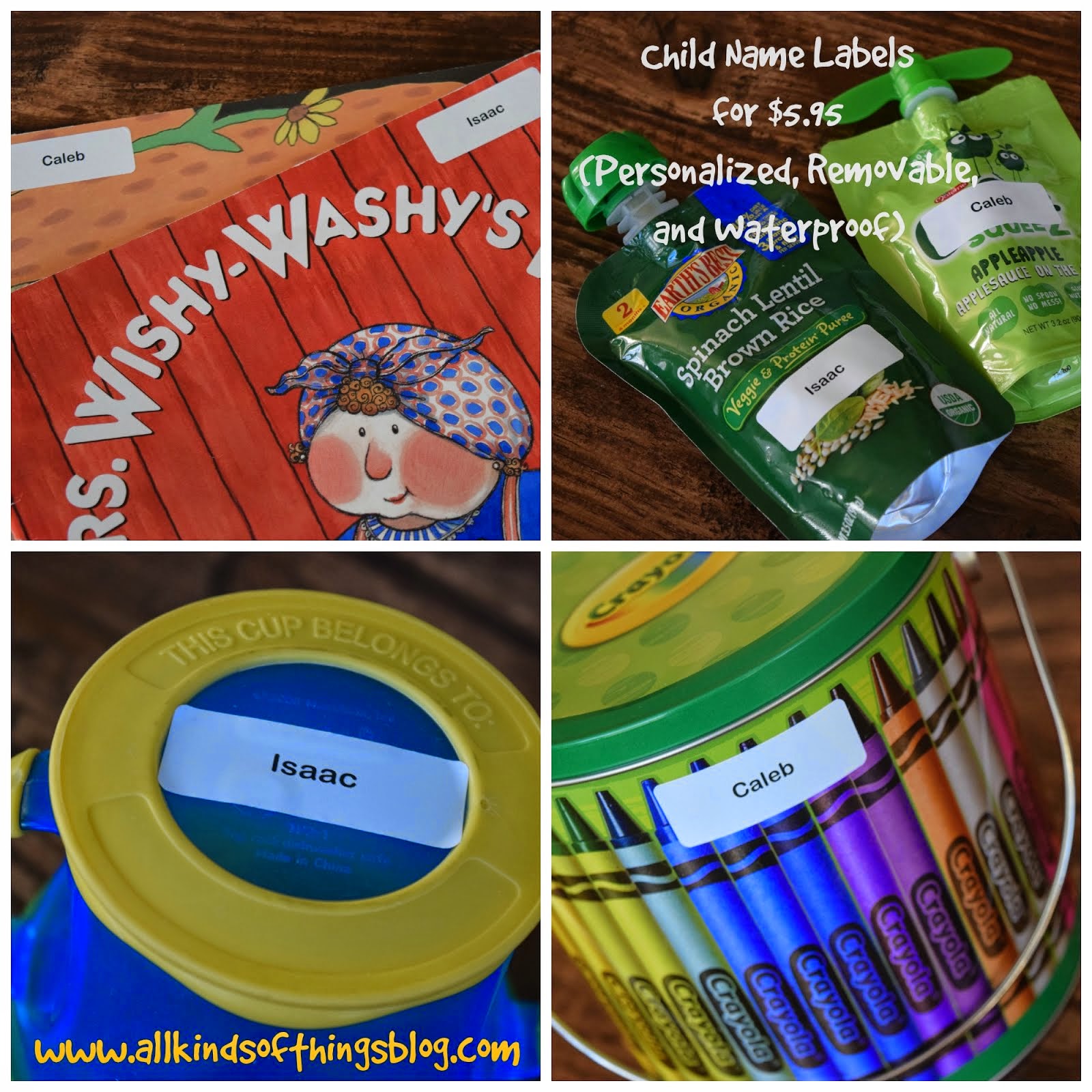 Personalized, Removable, & Waterproof Child Name Labels - $5.95 (Free Shipping!)